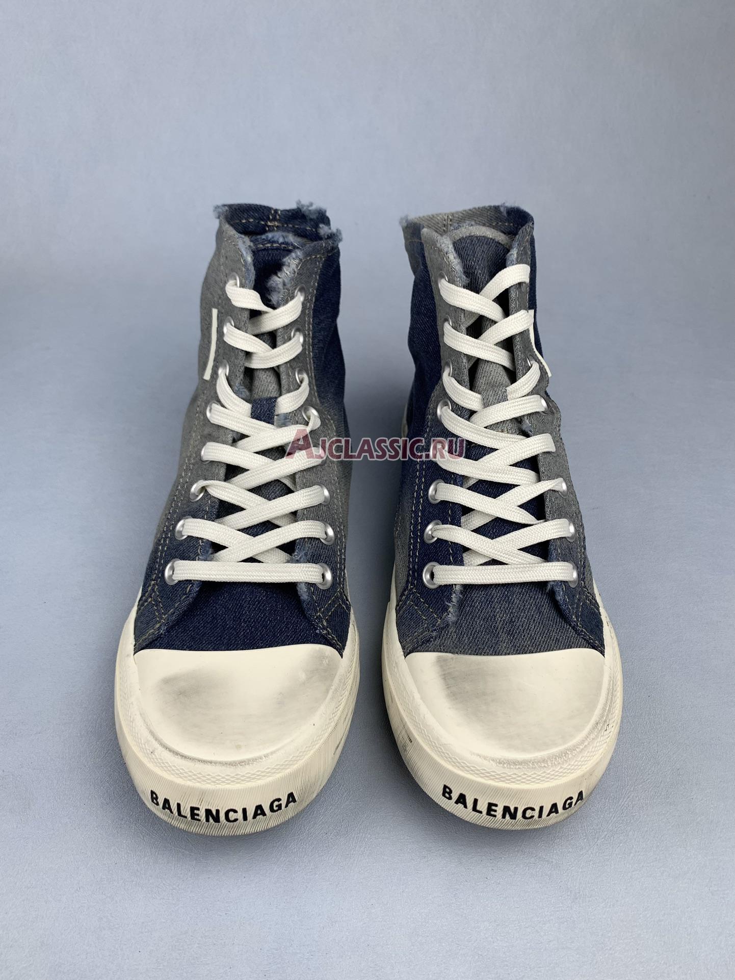 Balenciaga Paris High "Destroyed - Denim" 688752 W3RCL 4090