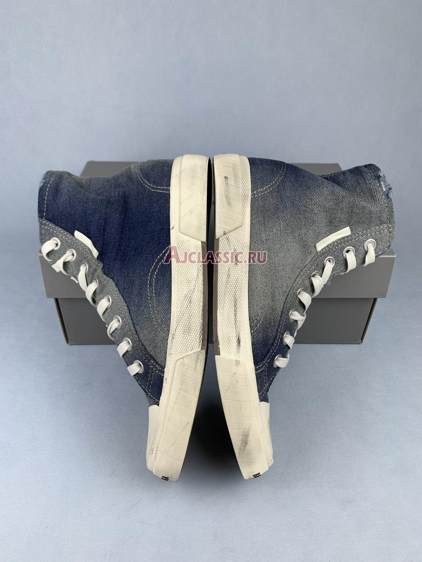 Balenciaga Paris High "Destroyed - Denim" 688752 W3RCL 4090