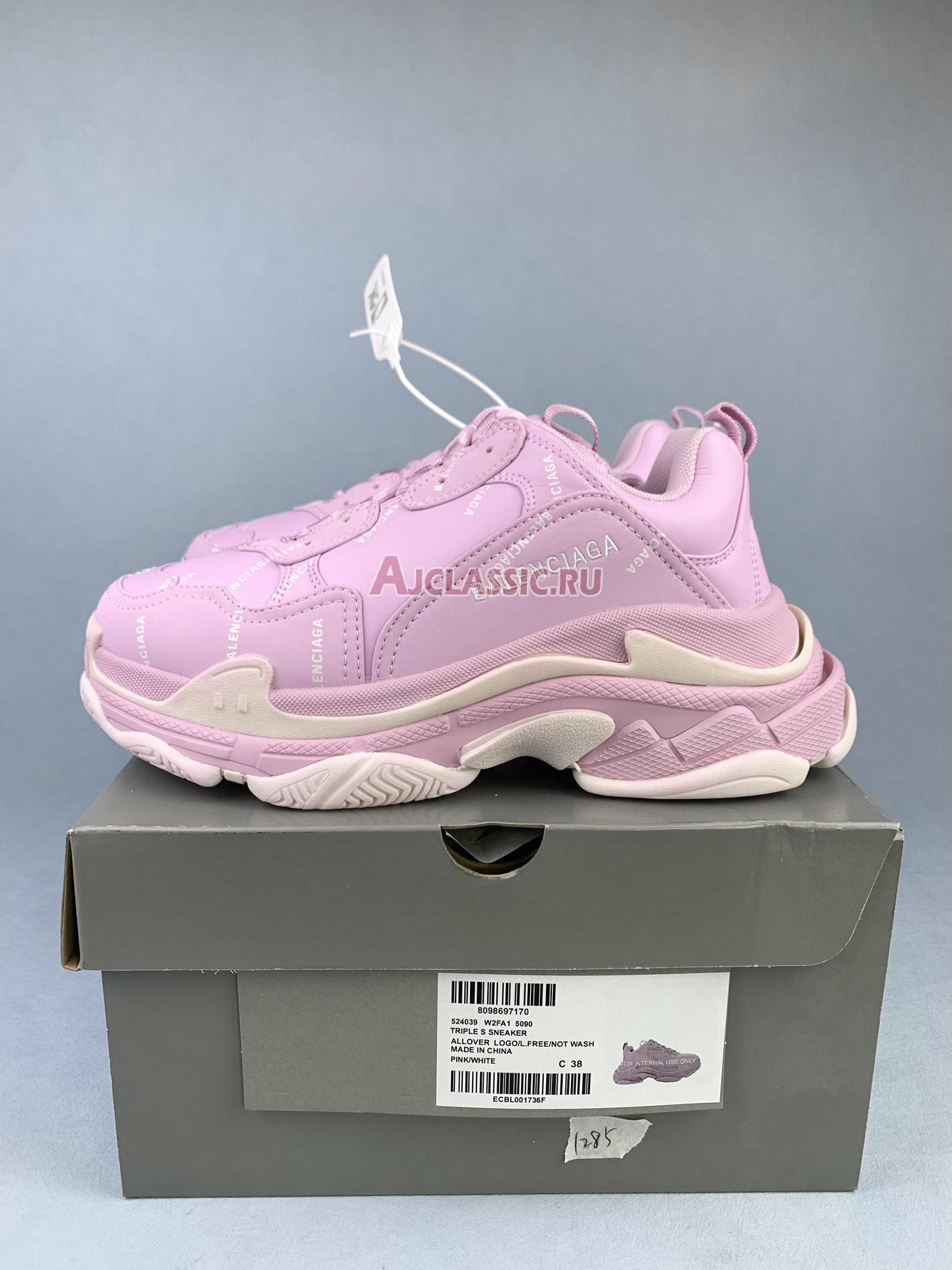 Balenciaga Wmns Triple S Sneaker "Allover Logo - Pink" 524039 W2FA1 5090