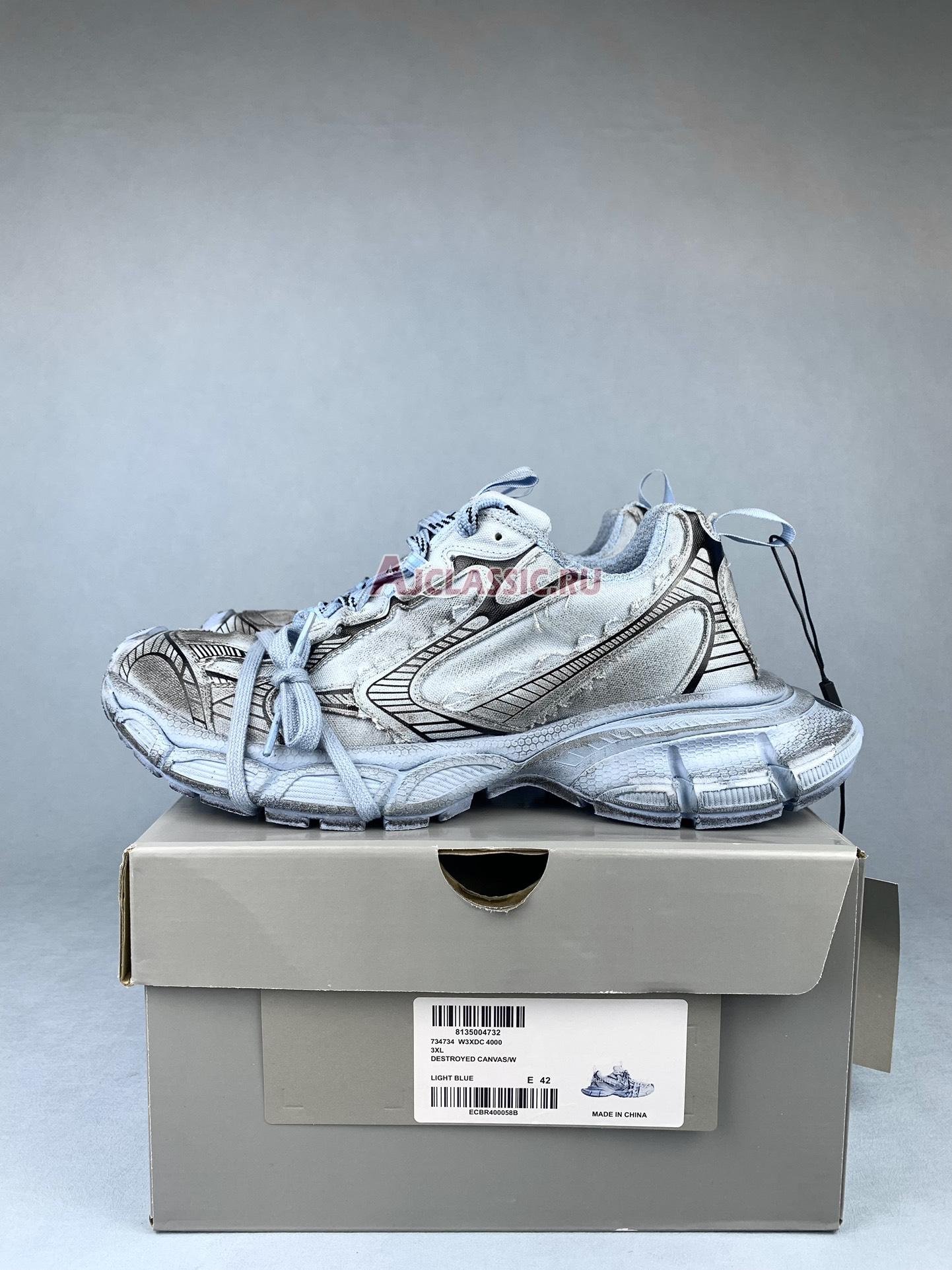 Balenciaga 3XL Sneaker "Worn-Out - Light Blue" 734734 W3XDC 4000