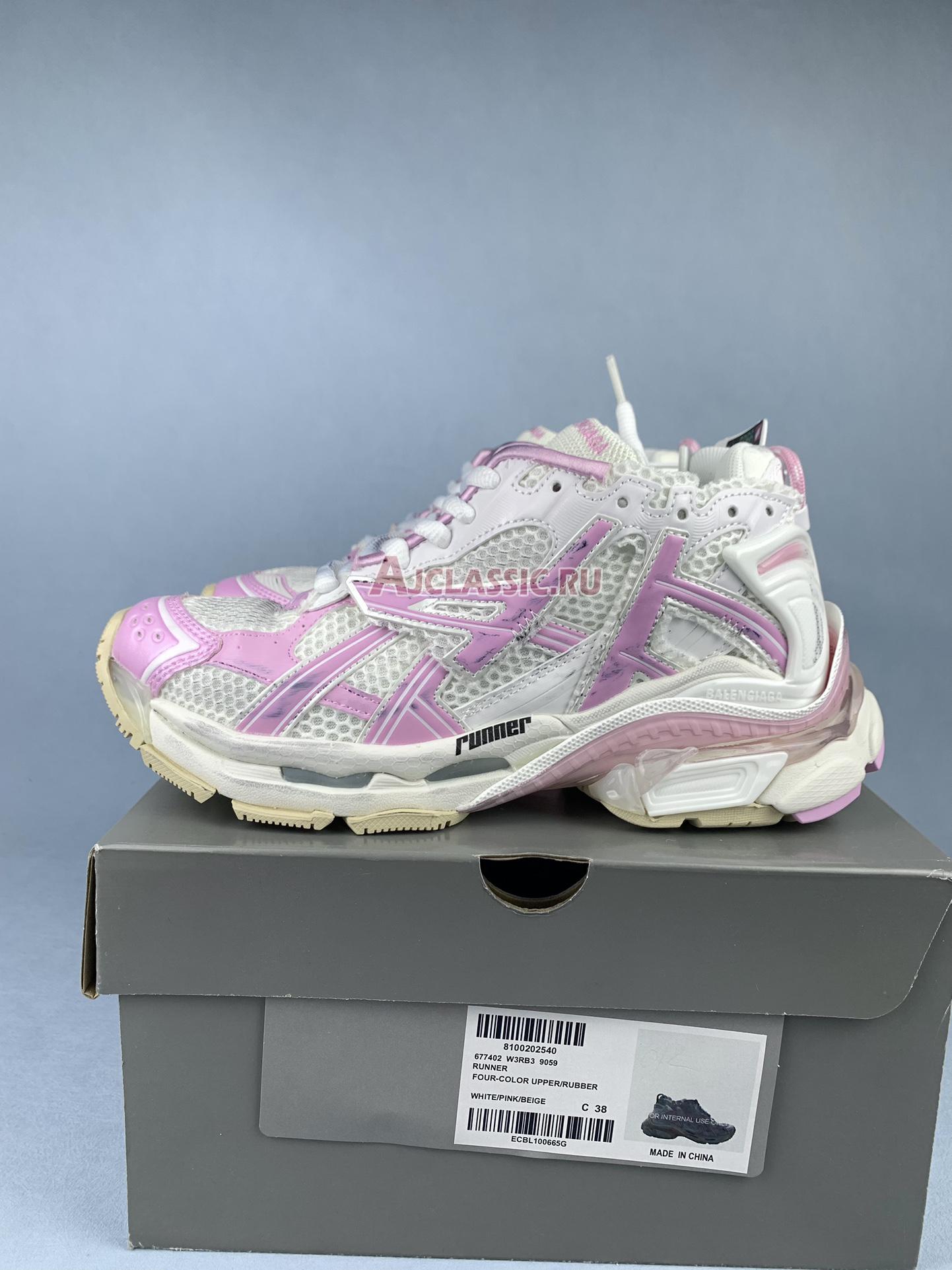 Balenciaga Runner Sneaker "White Pink" 677402 W3RB3 9059