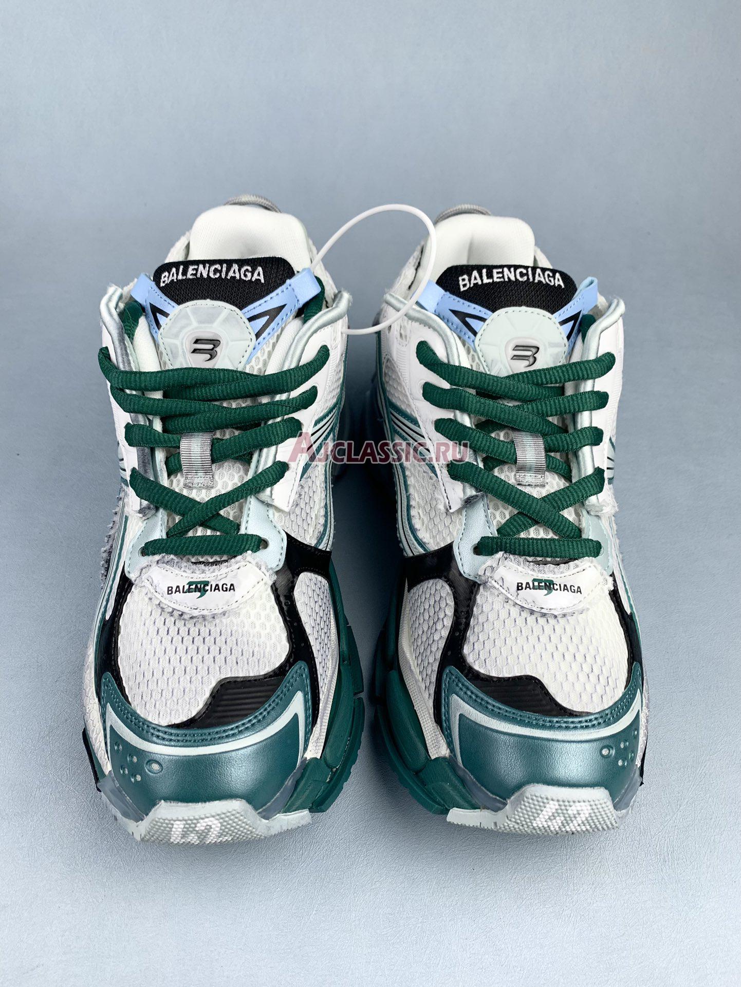 Balenciaga Runner Sneaker "White Green Blue" 772774 W3RMU 9034