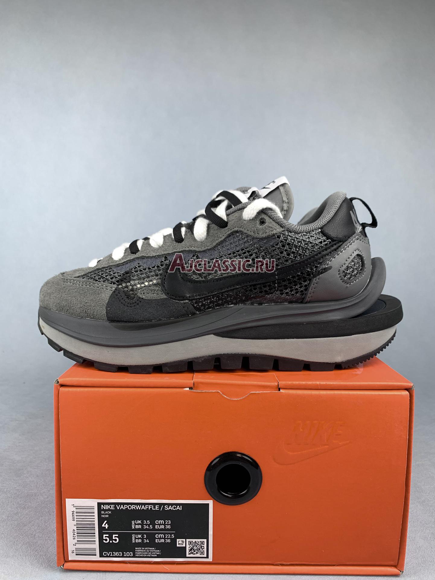 Sacai 3.0 x Nike VaporWaffle "Black Grey" CV1363-103