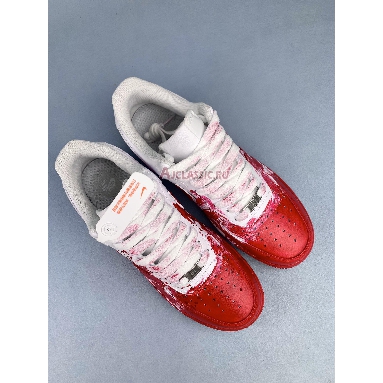 Nike Air Force 1 Low 07 Custom Blood Stained White Red CW2288-111-4 White/Red Mens Womens Shoes