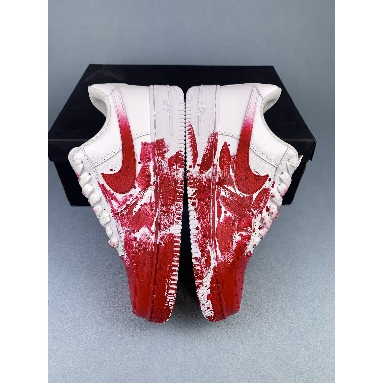 Nike Air Force 1 Low 07 Custom Blood Stained White Red CW2288-111-4 White/Red Mens Womens Shoes