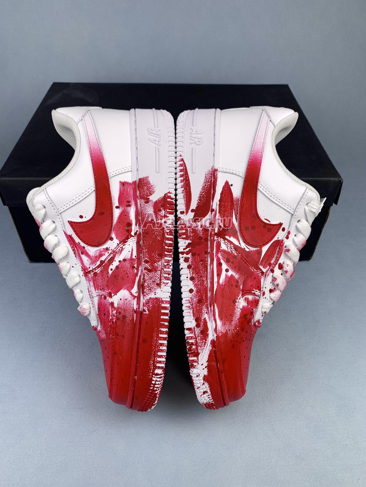 Nike Air Force 1 Low 07 "Custom Blood Stained White Red" CW2288-111-4