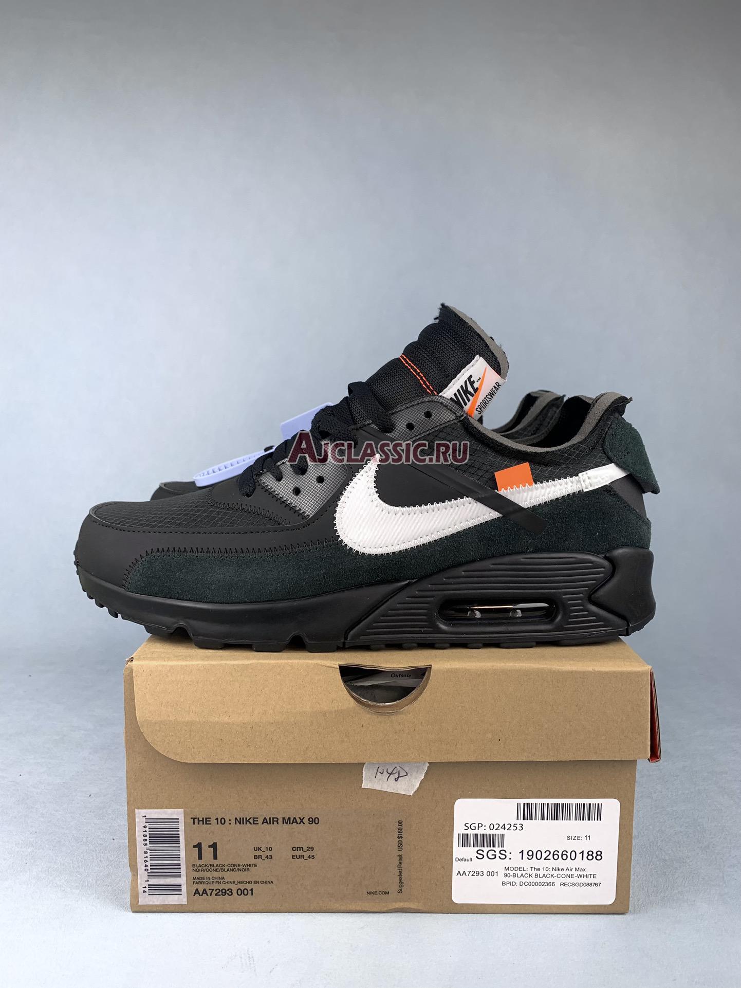 New Off-White x Nike Air Max 90 "Black" AA7293-001 Shoes