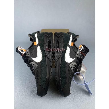 Off-White x Nike Air Max 90 Black AA7293-001 Black/Black/Cone/White Mens Womens Shoes