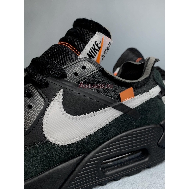 Off-White x Nike Air Max 90 Black AA7293-001 Black/Black/Cone/White Mens Womens Shoes