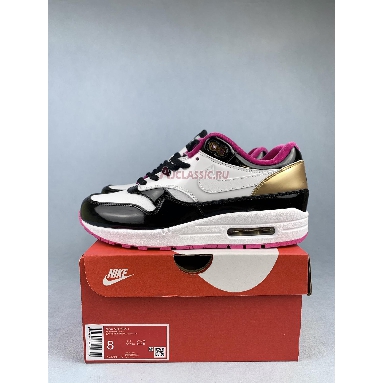 PHANTACi x Nike Air Max 1 Grand Piano 2024 HJ3966-110 White/White/Black/Metallic Gold/Pink Rise Mens Womens Shoes