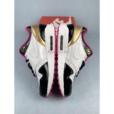 PHANTACi x Nike Air Max 1 Grand Piano 2024 HJ3966-110 White/White/Black/Metallic Gold/Pink Rise Mens Womens Shoes