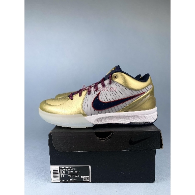 Nike Zoom Kobe 4 Protro Gold Medal 2024 FQ3544-100 White/Dark Obsidian/Varsity Red/Metallic Gold Mens Womens Shoes