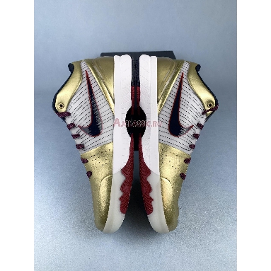 Nike Zoom Kobe 4 Protro Gold Medal 2024 FQ3544-100 White/Dark Obsidian/Varsity Red/Metallic Gold Mens Womens Shoes