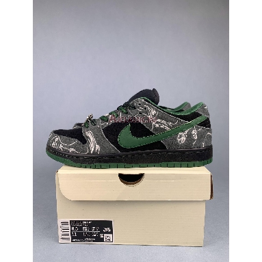 THERE Skateboards x Nike Dunk Low SB Ultra Humanized HF7743-001 Black/Gorge Green/Summit White Mens Womens Shoes