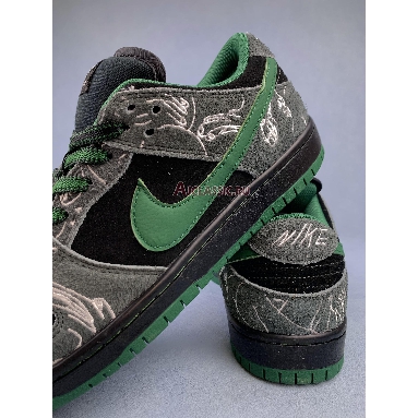 THERE Skateboards x Nike Dunk Low SB Ultra Humanized HF7743-001 Black/Gorge Green/Summit White Mens Womens Shoes