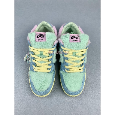 Verdy x Nike Dunk Low SB Visty FN6040-400 Blue Gaze/Light Arctic Pink/Bicycle Yellow Mens Womens Shoes