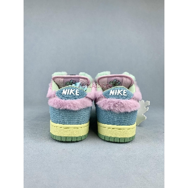 Verdy x Nike Dunk Low SB Visty FN6040-400 Blue Gaze/Light Arctic Pink/Bicycle Yellow Mens Womens Shoes