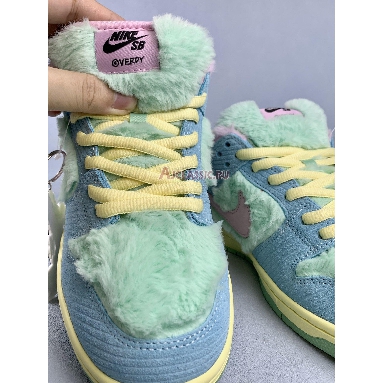 Verdy x Nike Dunk Low SB Visty FN6040-400 Blue Gaze/Light Arctic Pink/Bicycle Yellow Sneakers