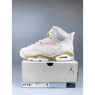 Air Jordan 6 Retro Craft Pearl DQ4914-074 Pure Platinum/Glacier Blue/Metallic Gold Sneakers