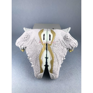 Air Jordan 6 Retro Craft Pearl DQ4914-074 Pure Platinum/Glacier Blue/Metallic Gold Mens Womens Shoes