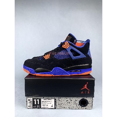 Air Jordan 4 Retro Cavs 308497-027 Black/Safety Orange/Game Royal Sneakers