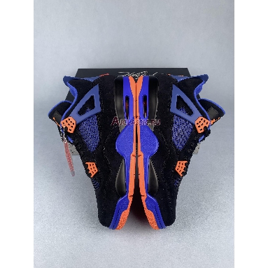 Air Jordan 4 Retro Cavs 308497-027 Black/Safety Orange/Game Royal Sneakers