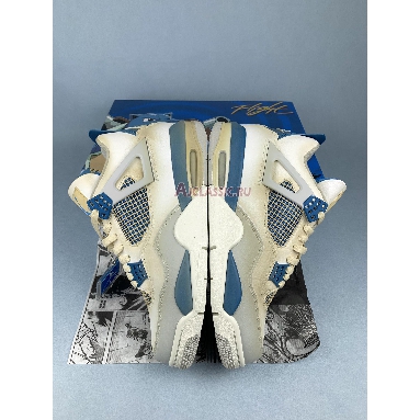 Air Jordan 4 Retro Vintage Military Blue 308497-105-3 White/Military Blue/Neutral Grey Sneakers