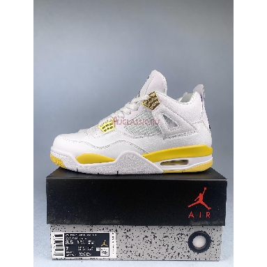 Air Jordan 4 WMNS Vivid Sulfur AQ9129-101-2 White/Vivid Sulfur-Black Sneakers