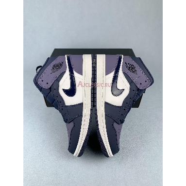 Air Jordan 1 Mid Sanded Purple 554724-445-2 Obsidian/Sanded Purple-White Mens Womens Shoes