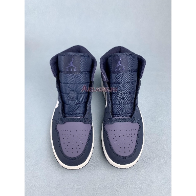 Air Jordan 1 Mid Sanded Purple 554724-445-2 Obsidian/Sanded Purple-White Mens Womens Shoes