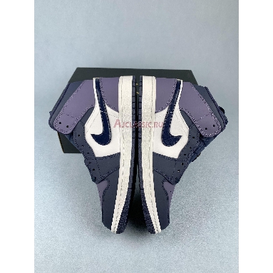 Air Jordan 1 Mid Sanded Purple 554724-445-2 Obsidian/Sanded Purple-White Mens Womens Shoes