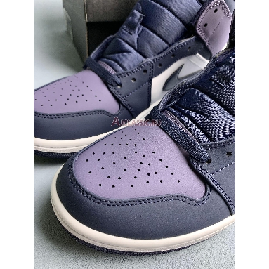 Air Jordan 1 Mid Sanded Purple 554724-445-2 Obsidian/Sanded Purple-White Mens Womens Shoes