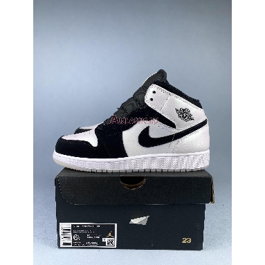 Air Jordan 1 Mid SE Diamond DH6933-100-2 White/Black/Multi-Color Sneakers