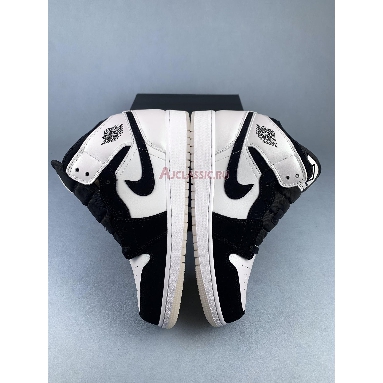 Air Jordan 1 Mid SE Diamond DH6933-100-2 White/Black/Multi-Color Sneakers