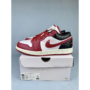 Air Jordan 1 Low White Gym Red DC0774-160 White/Black/Sail/Gym Red Sneakers