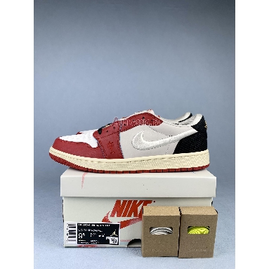 Trophy Room x Air Jordan 1 Retro Low OG SP Rookie Card - Home HV6157-100 Sail/Sail/Varsity Red/Black Mens Womens Shoes