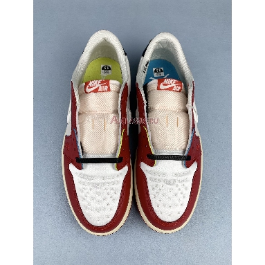 Trophy Room x Air Jordan 1 Retro Low OG SP Rookie Card - Home HV6157-100 Sail/Sail/Varsity Red/Black Mens Womens Shoes