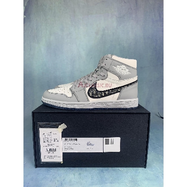 Dior x Air Jordan 1 High Wolf Grey CN8607-002-2 Wolf Grey/Sail/Photon Dust/White Mens Womens Shoes