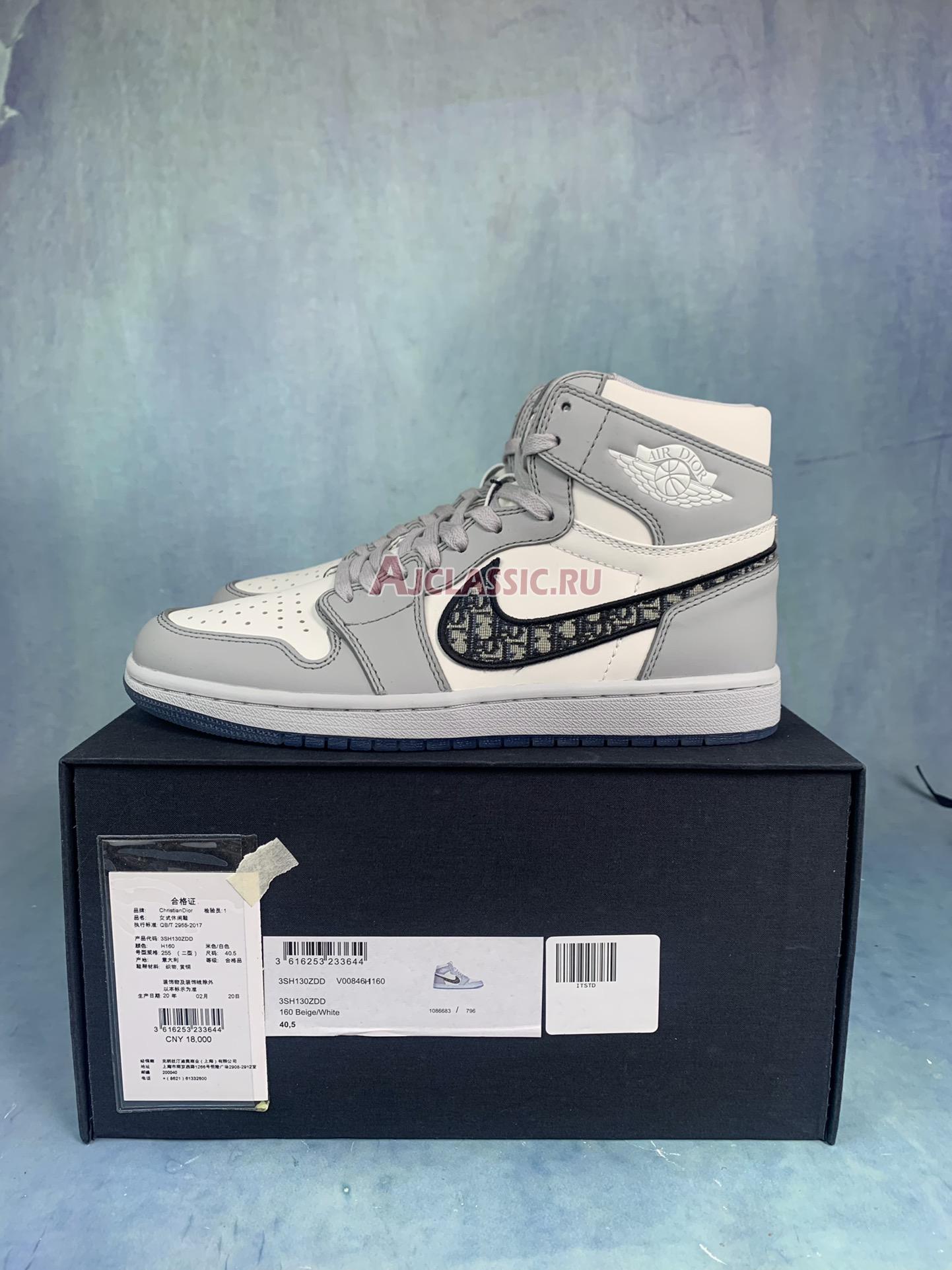 New Dior x Air Jordan 1 High "Wolf Grey" CN8607-002-2 Shoes