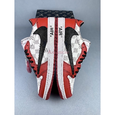 Custom Travis Scott x Off-White x Louis Vuitton x Air Jordan Low Chicago DZ2403-006 Red/White/Black Sneakers