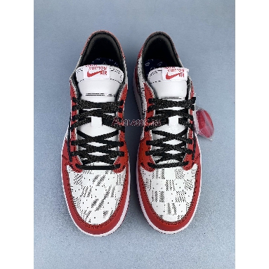 Custom Travis Scott x Off-White x Louis Vuitton x Air Jordan Low Chicago DZ2403-006 Red/White/Black Sneakers