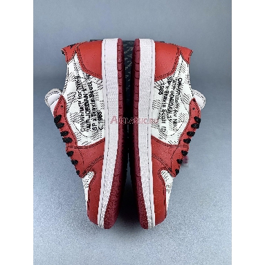 Custom Travis Scott x Off-White x Louis Vuitton x Air Jordan Low Chicago DZ2403-006 Red/White/Black Sneakers