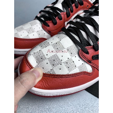 Custom Travis Scott x Off-White x Louis Vuitton x Air Jordan Low Chicago DZ2403-006 Red/White/Black Sneakers