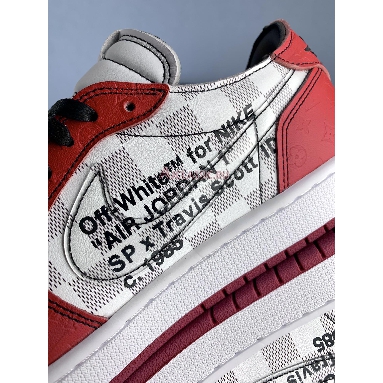 Custom Travis Scott x Off-White x Louis Vuitton x Air Jordan Low Chicago DZ2403-006 Red/White/Black Sneakers