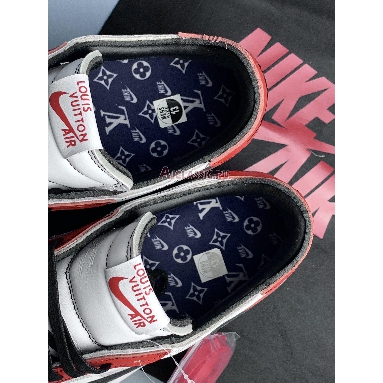 Custom Travis Scott x Off-White x Louis Vuitton x Air Jordan Low Chicago DZ2403-006 Red/White/Black Mens Womens Shoes