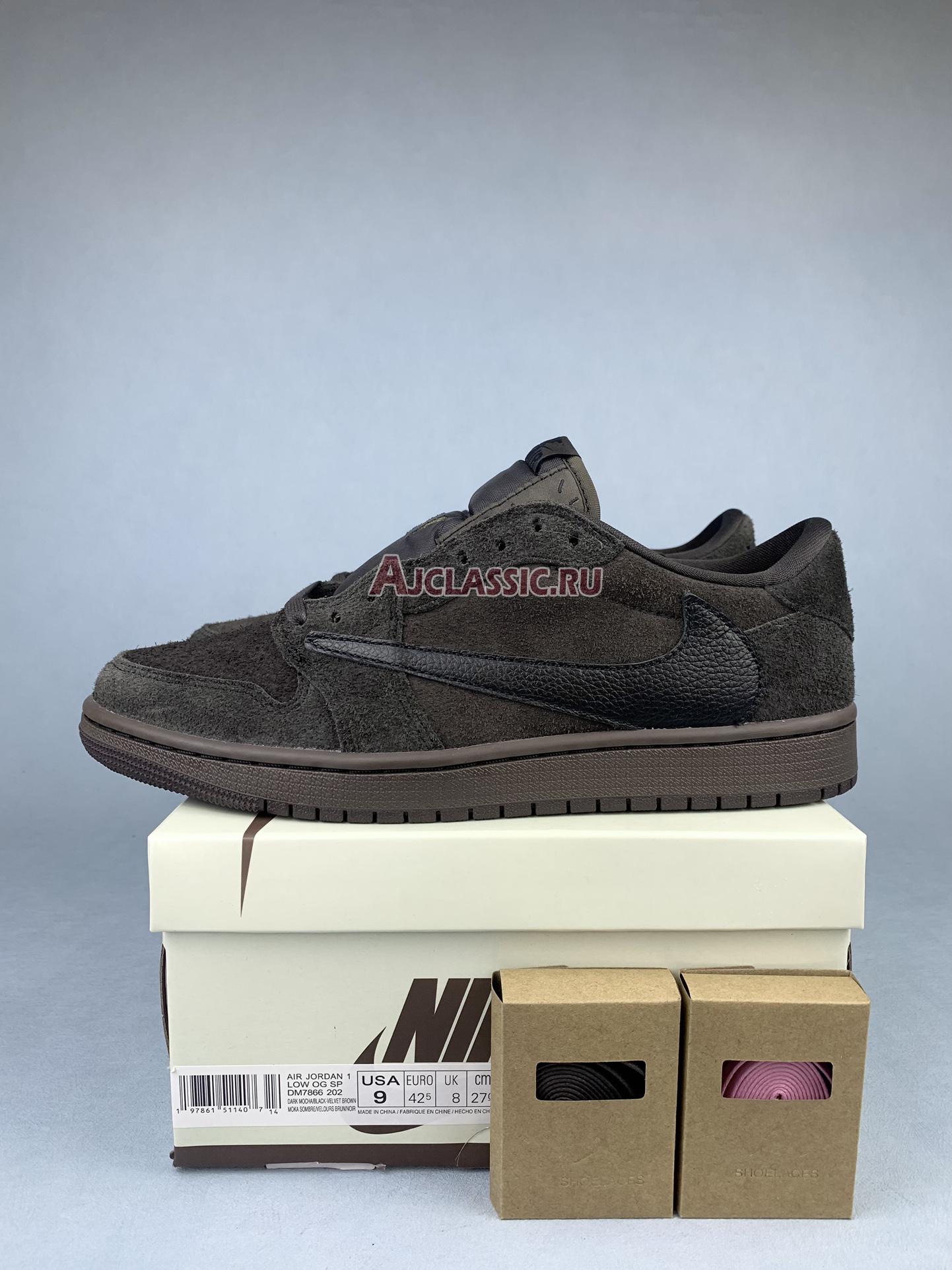 New Travis Scott x Air Jordan 1 Low OG "Velvet Brown" DM7866-202 Shoes