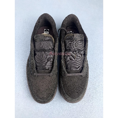 Travis Scott x Air Jordan 1 Low OG Velvet Brown DM7866-202 Dark Mocha/Black-Velvet Brown Mens Womens Shoes