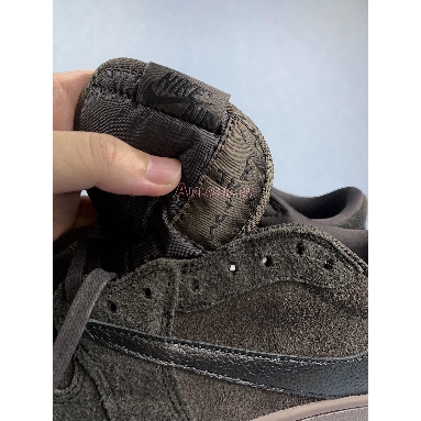 Travis Scott x Air Jordan 1 Low OG Velvet Brown DM7866-202 Dark Mocha/Black-Velvet Brown Mens Womens Shoes