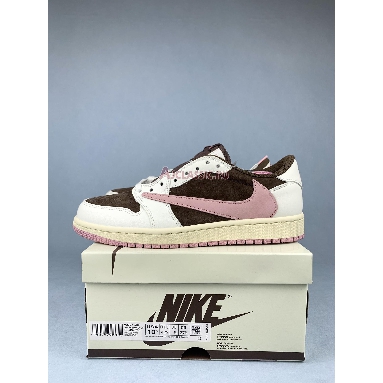 Travis Scott x Air Jordan 1 Retro Low OG SP Dark Pony Pink Oxford DZ4137-206 Dark Pony/Pink Oxford Mens Womens Shoes