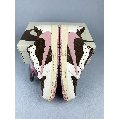 Travis Scott x Air Jordan 1 Retro Low OG SP Dark Pony Pink Oxford DZ4137-206 Dark Pony/Pink Oxford Mens Womens Shoes